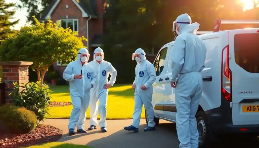 The mold team of Columbus Ohio just before commencing a mold removal and remediation job.